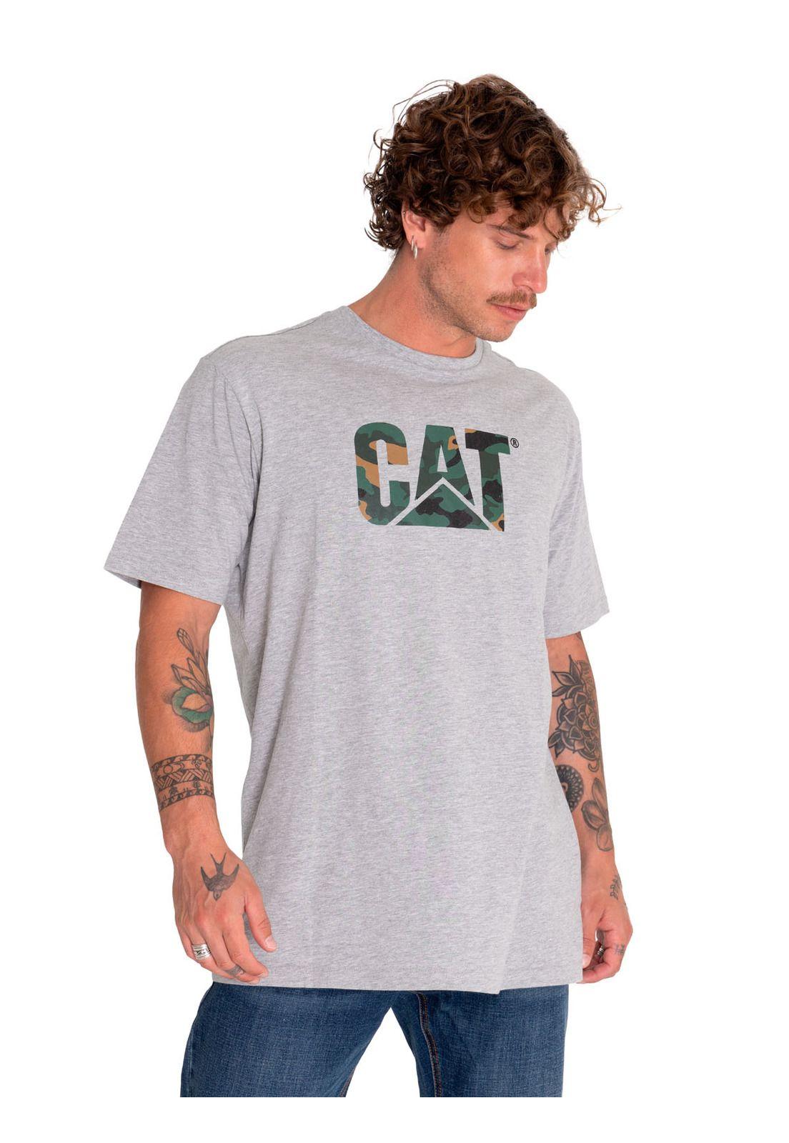 Polera Manga Corta Unisex Original Fit Logo Gris-0