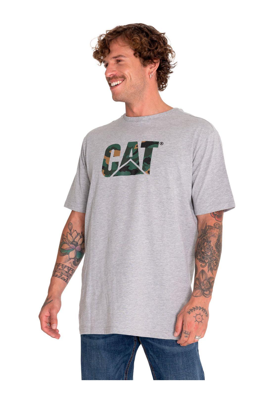 Polera Manga Corta Unisex Original Fit Logo Gris-1