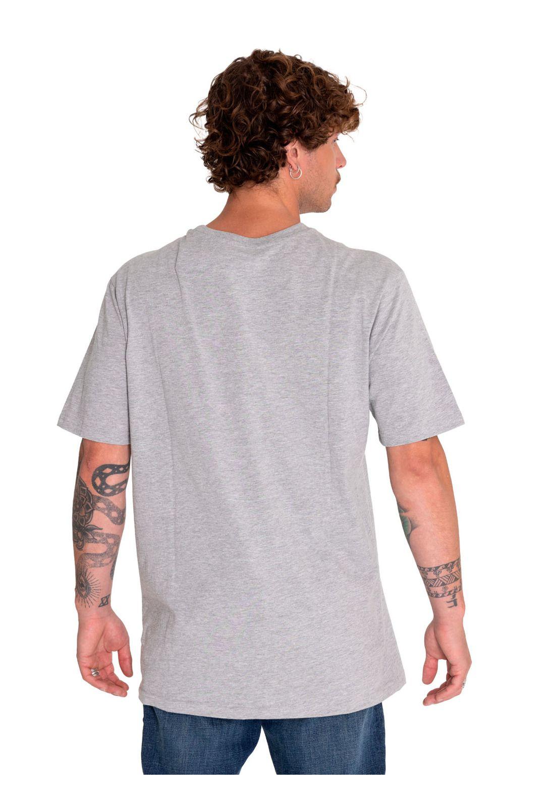 Polera Manga Corta Unisex Original Fit Logo Gris-3