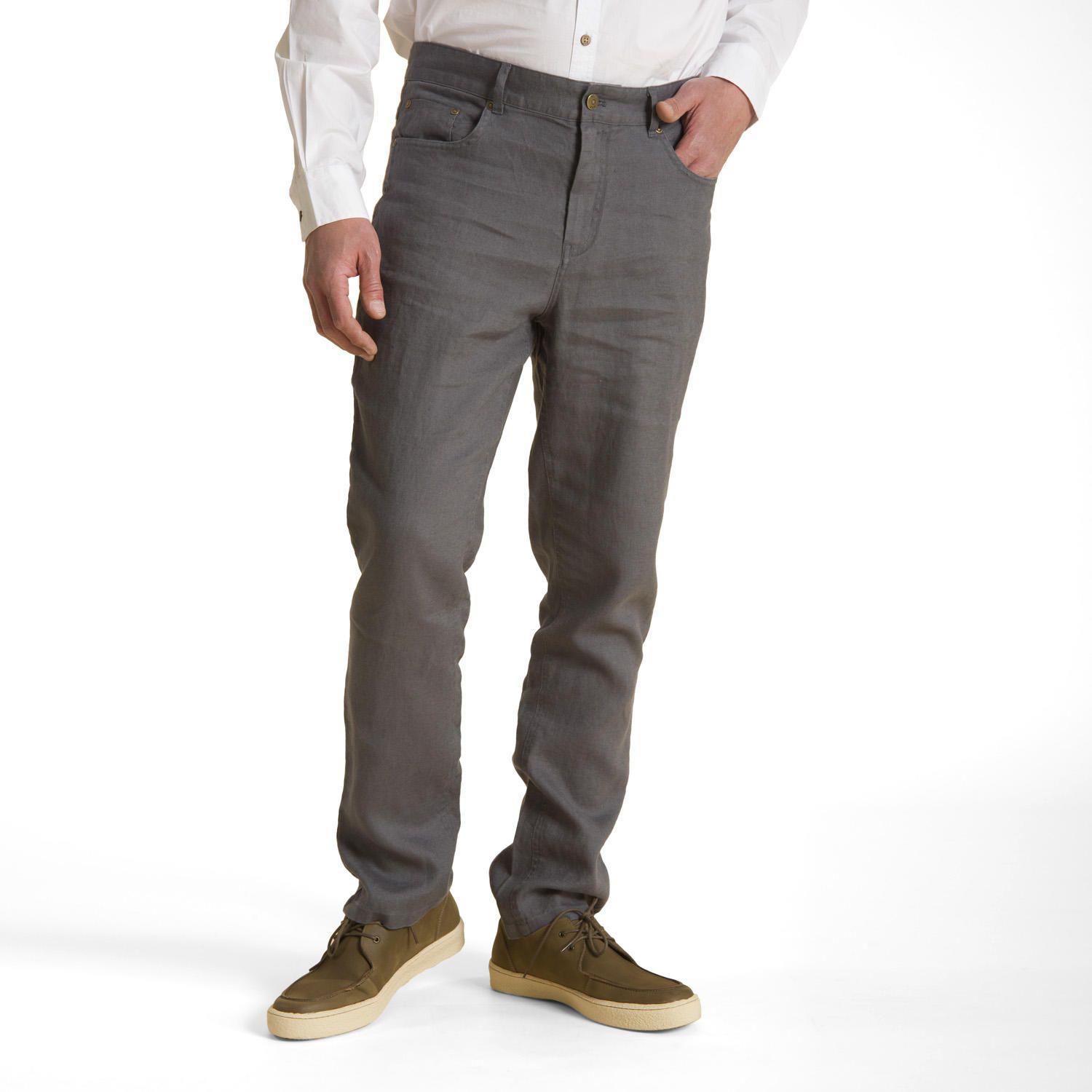 Pantalón Lino Grafito Rockford-0