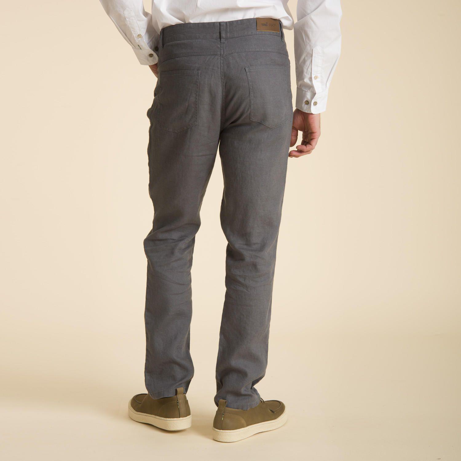 Pantalón Lino Grafito Rockford-2