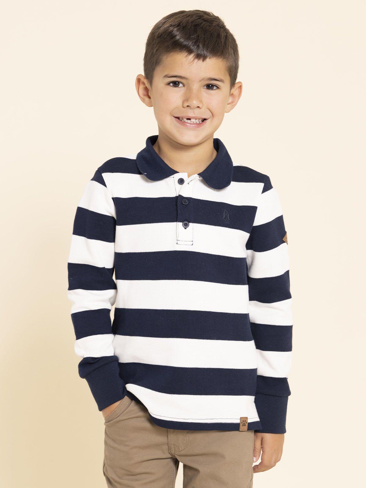 Polera Manga Larga Roger Niño Azul-1