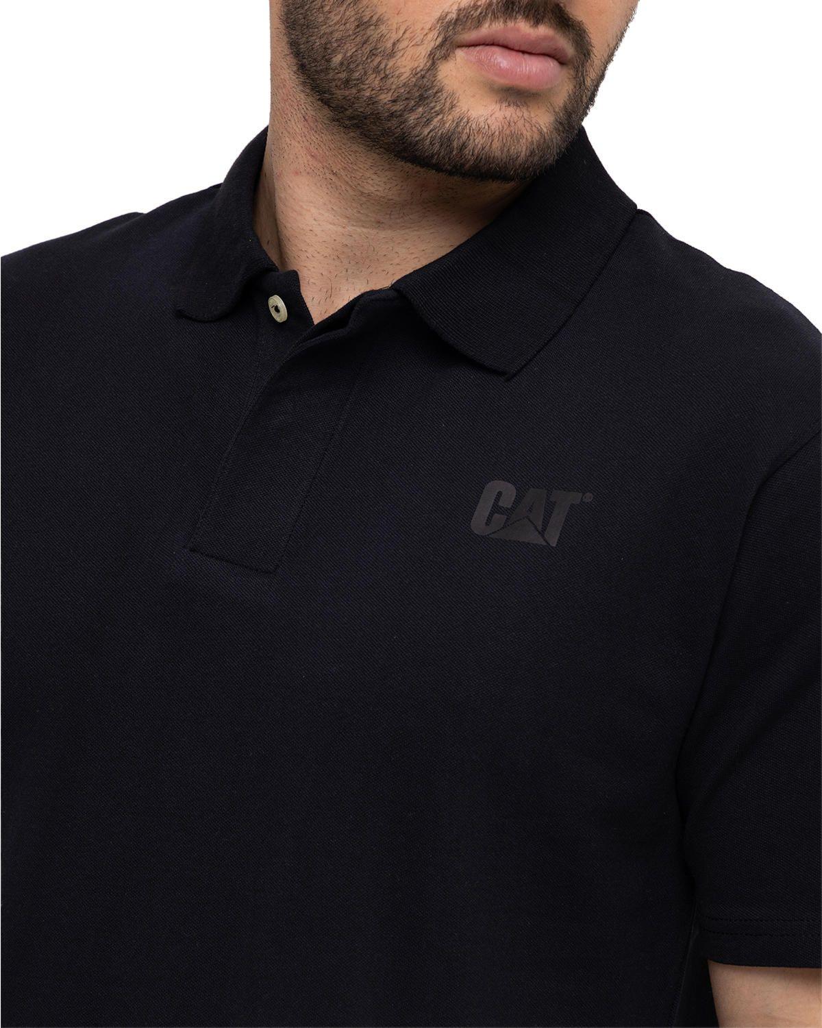 Polo Logo Pique Polo Negro Hombre-3