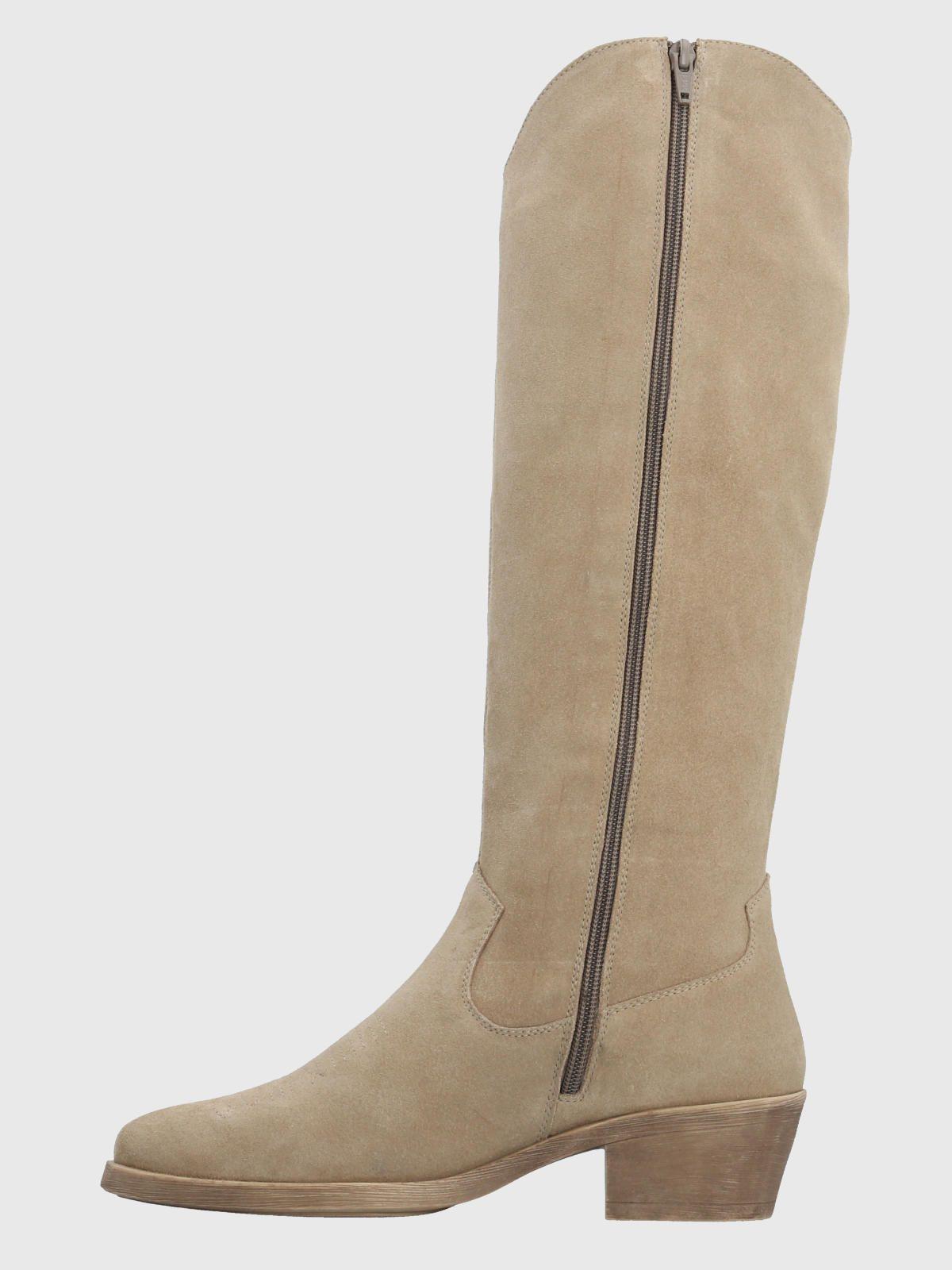 Bota Vaquera Mujer Cuero Andorra Beige-5