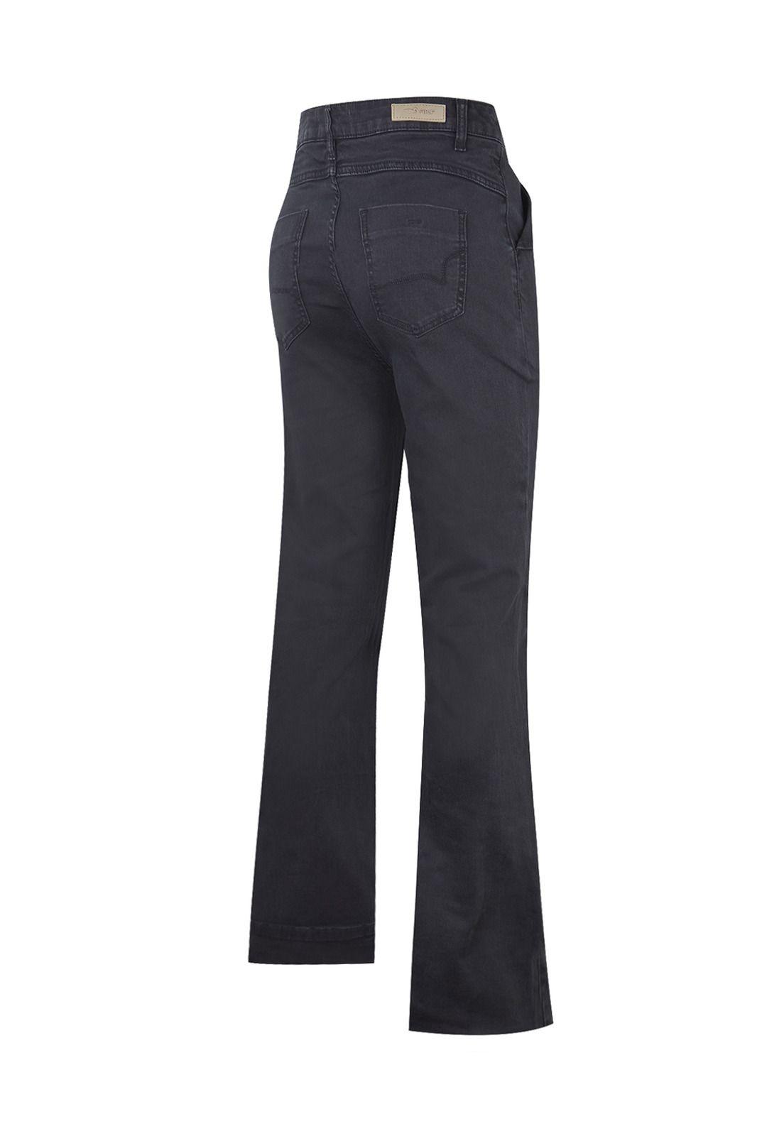 Jeans Algodón Orgánico Gris Oscuro Brick Mujer -1