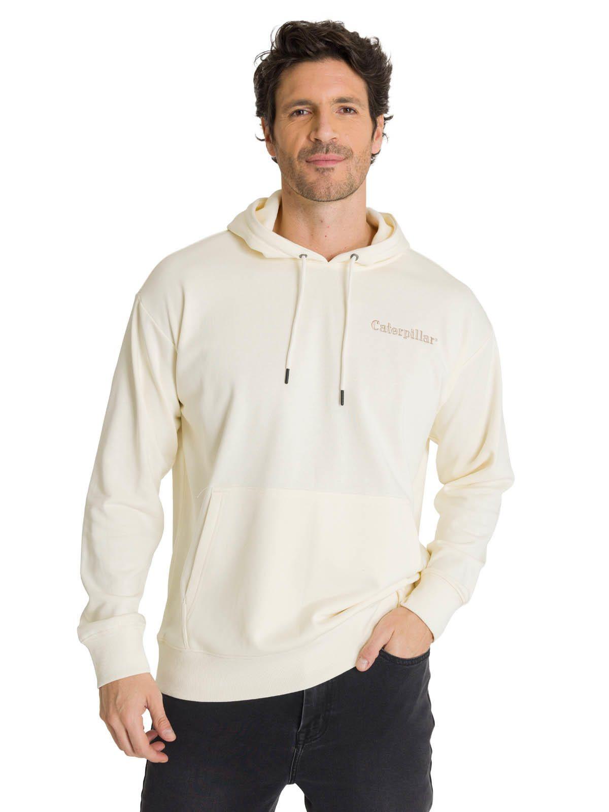 Polerón Con Gorro Hombre Relax French Terry Blanco-1