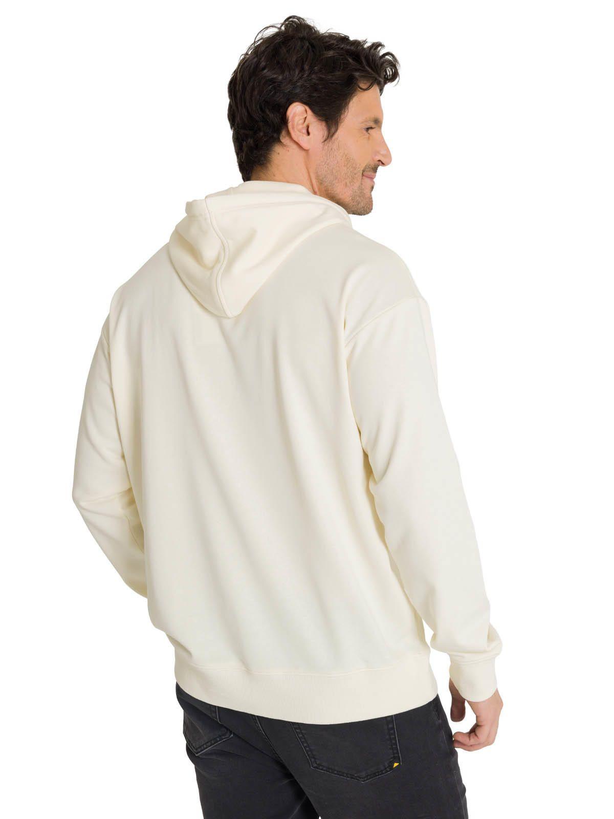 Polerón Con Gorro Hombre Relax French Terry Blanco-3