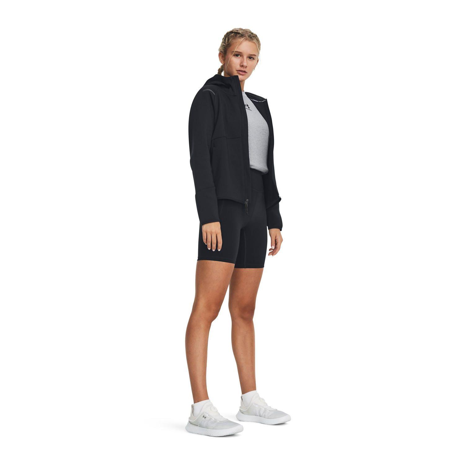 Polerón Training Unstoppable Flc Fz Negro Mujer-5