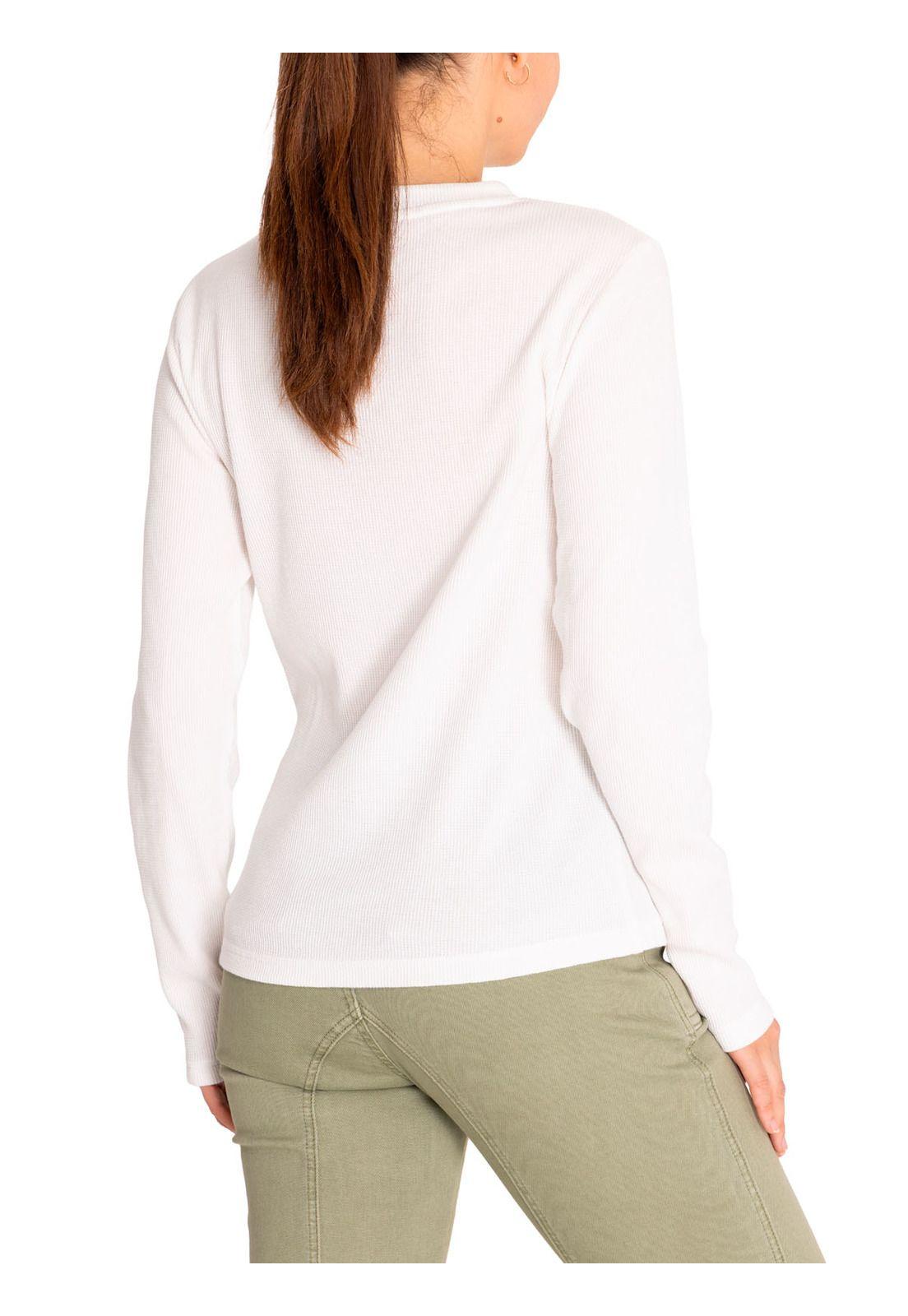 Polera Algodón Orgánico Mujer Waffle Beige-6