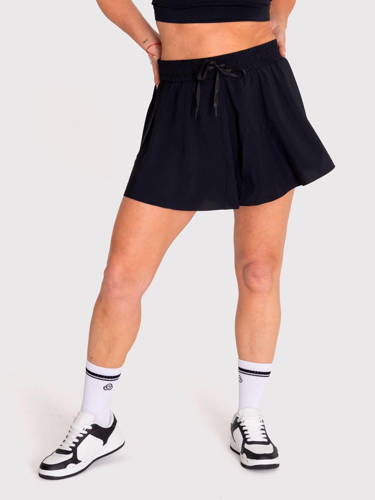 Short deportivo Mujer Lisa Negro-0