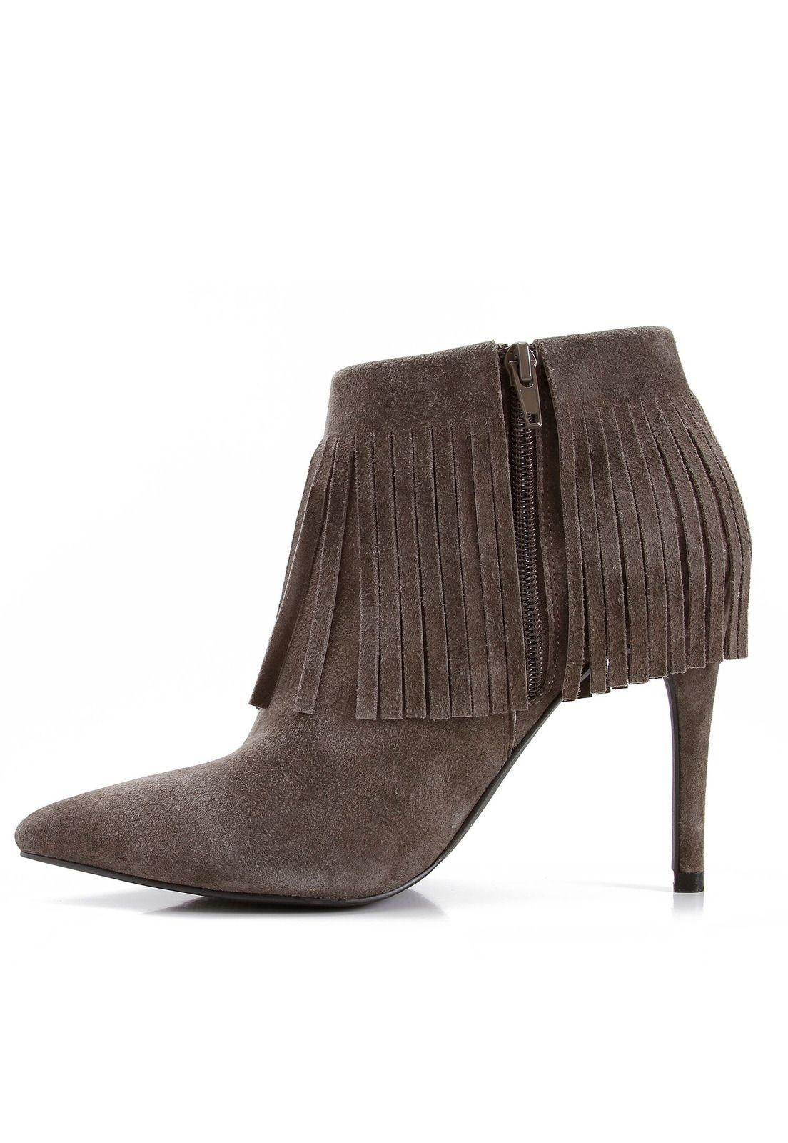 Botin Mujer Cuero Marion Gris-4