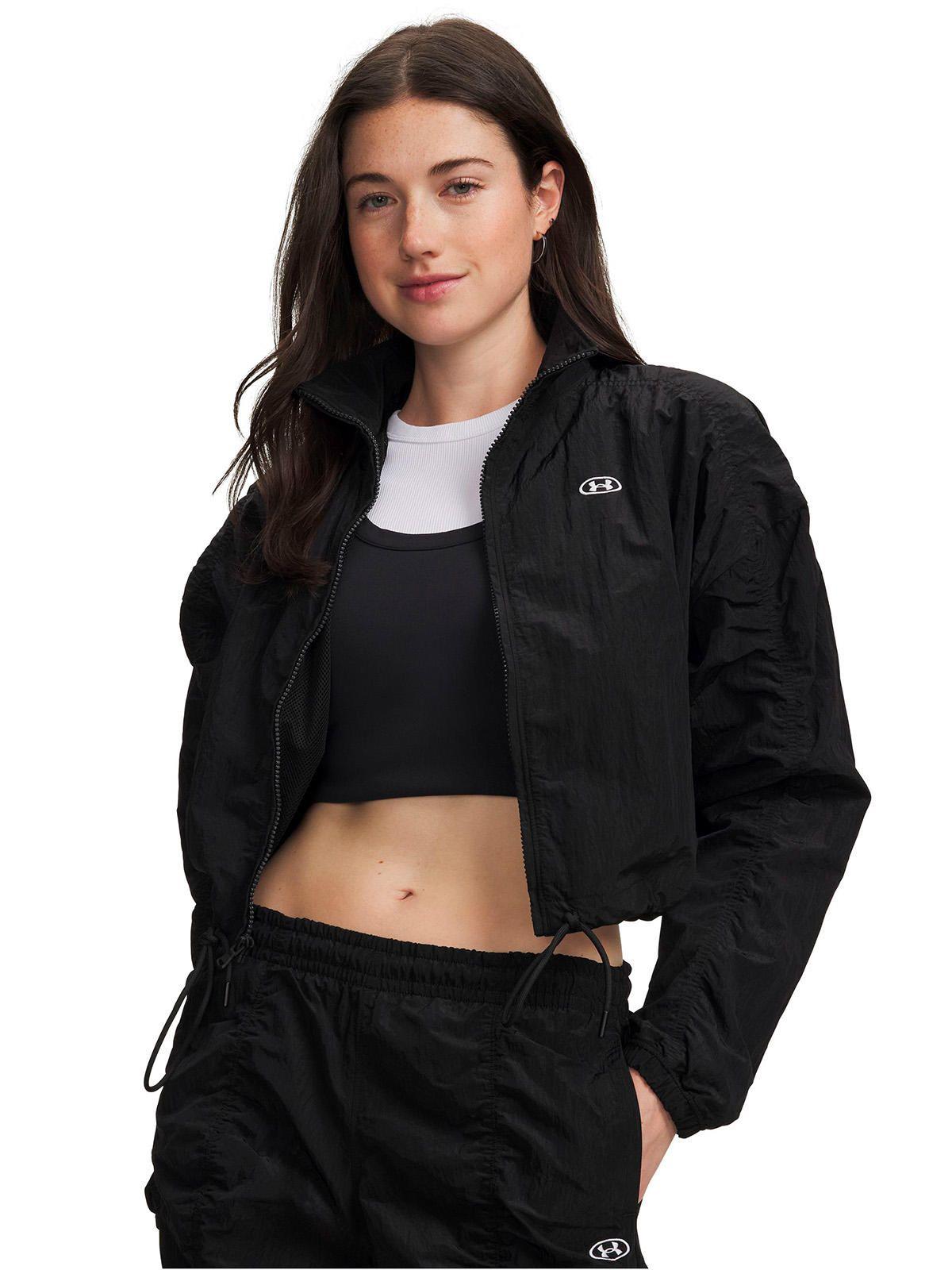 Poleron Rival Woven negra Mujer-0