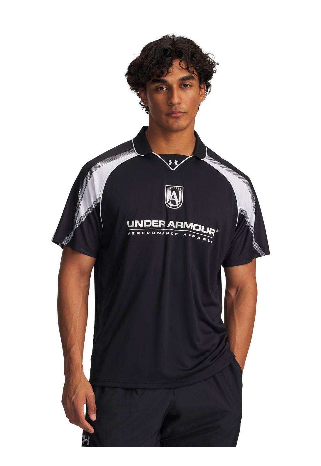 Polera Manga Corta Football para Hombre M 96 Terrace Negro -0