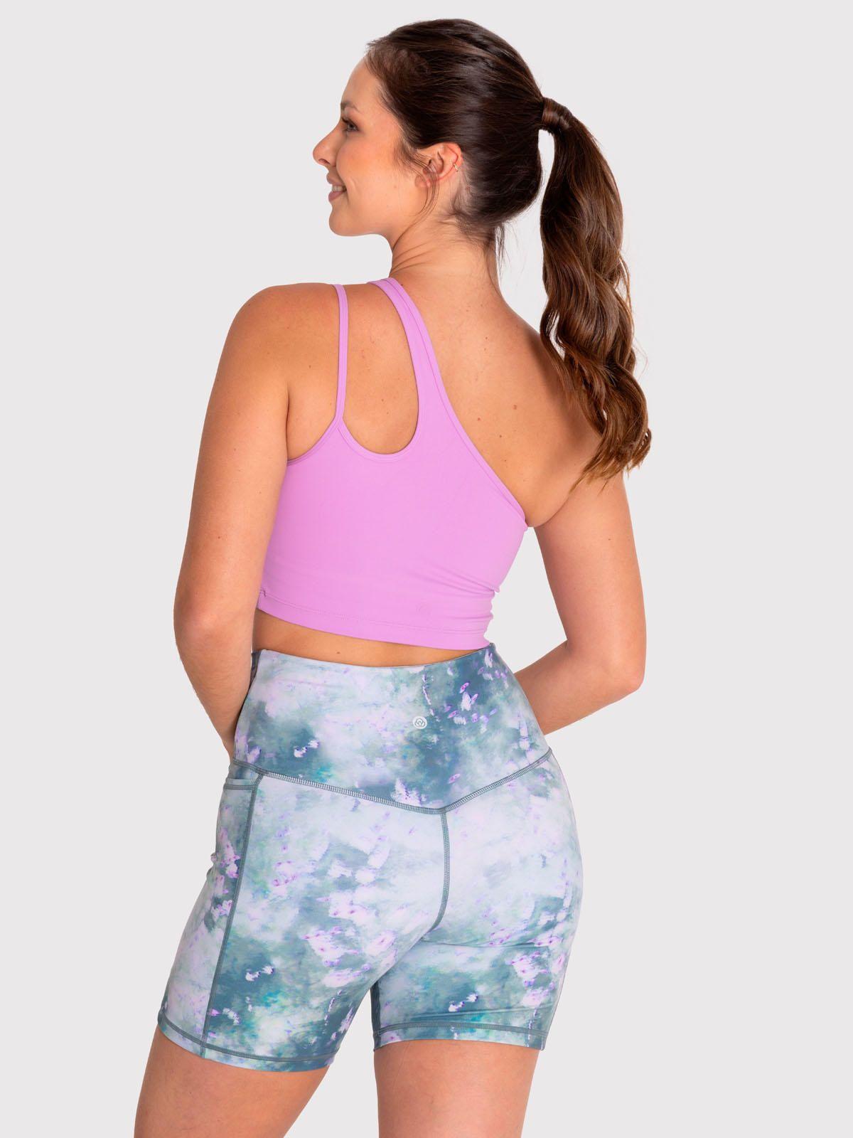 Peto deportiv asimétric Mujer One Shoulder Morado-3