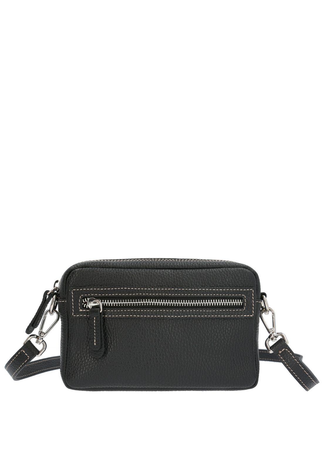 Cartera Cuero Mujer Genova Cross Negro-0