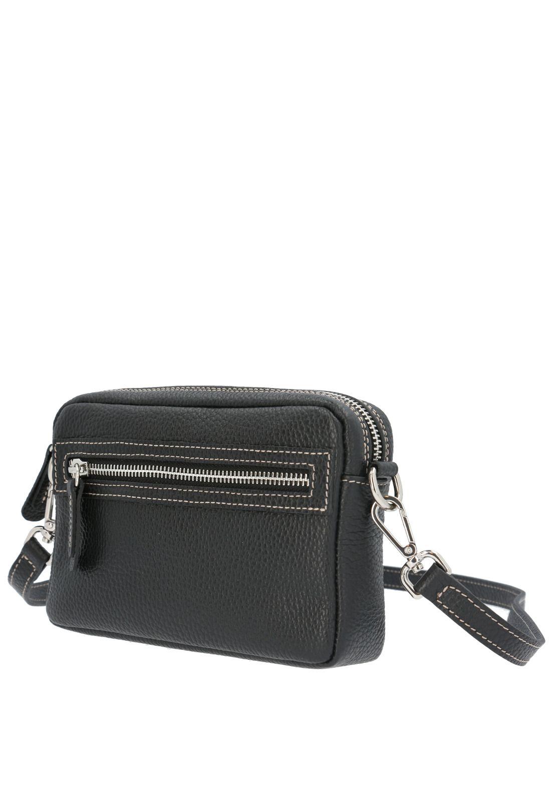 Cartera Cuero Mujer Genova Cross Negro-1