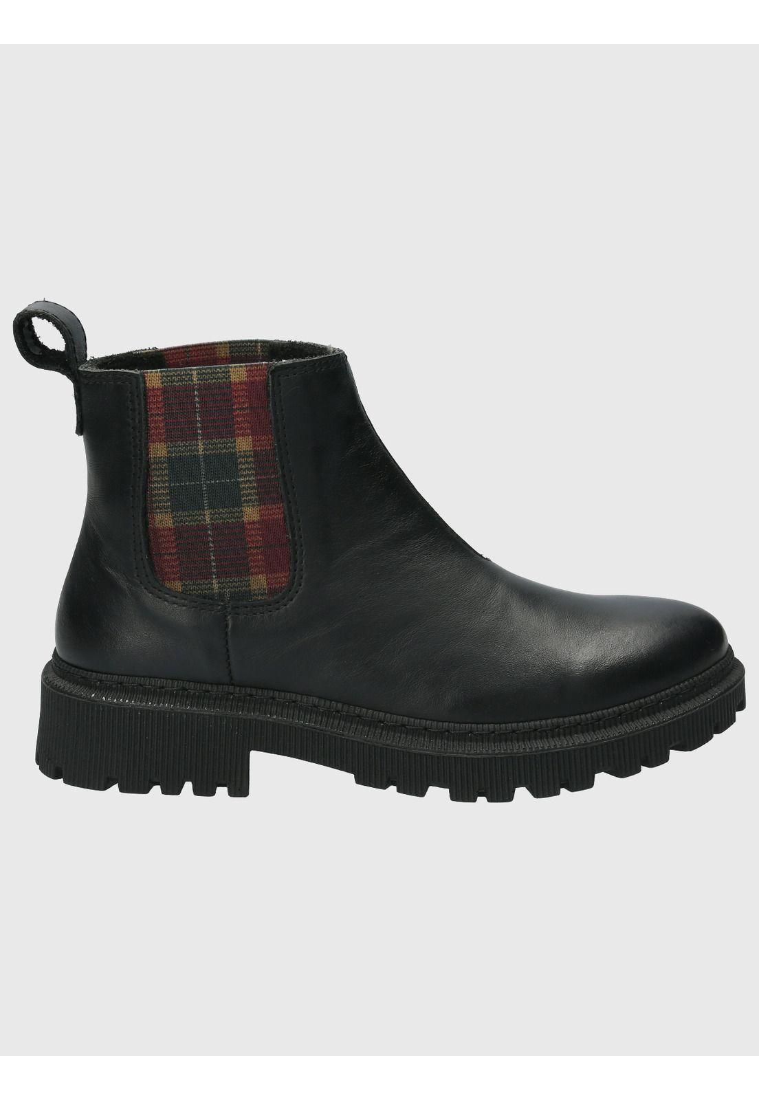 Botin Cuero Mujer Lacock Negro-1