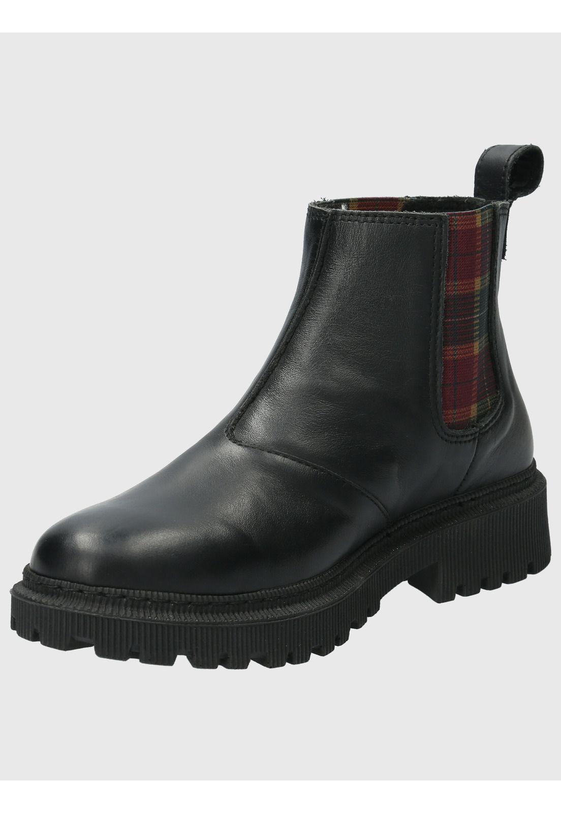Botin Cuero Mujer Lacock Negro-4