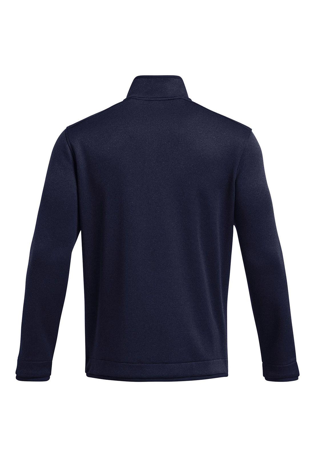 Polerón Ua Storm Sweaterfleece ¼ Zip Azul Para Hombre-1