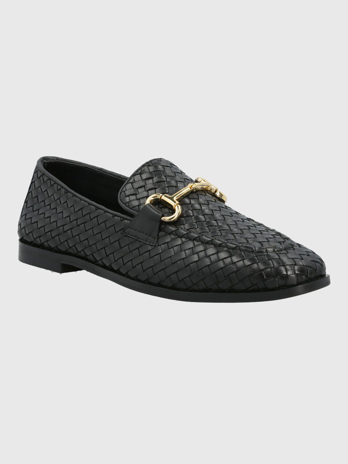 Mocasin Cuero Mujer Feels Negro-0
