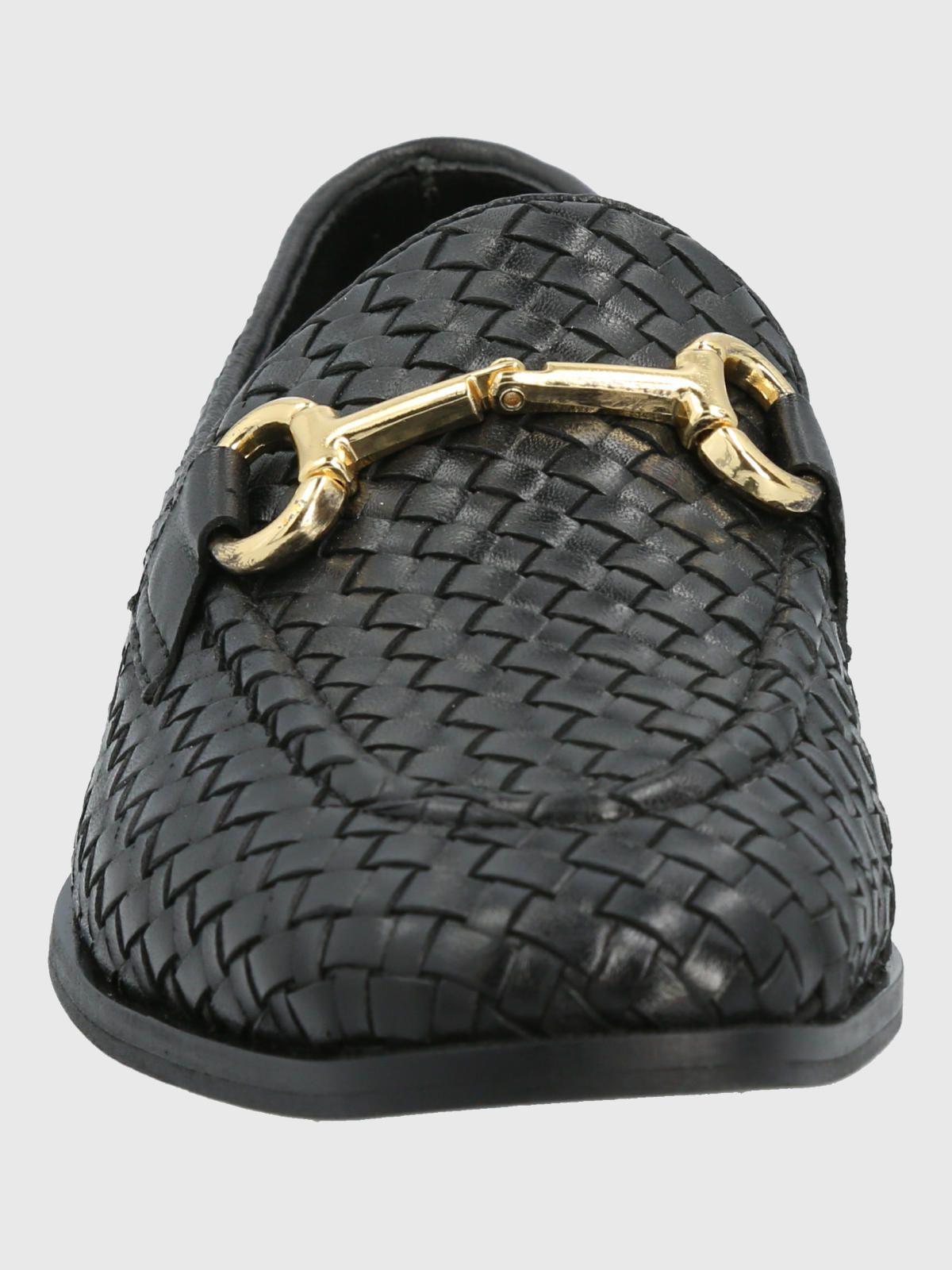 Mocasin Cuero Mujer Feels Negro-3