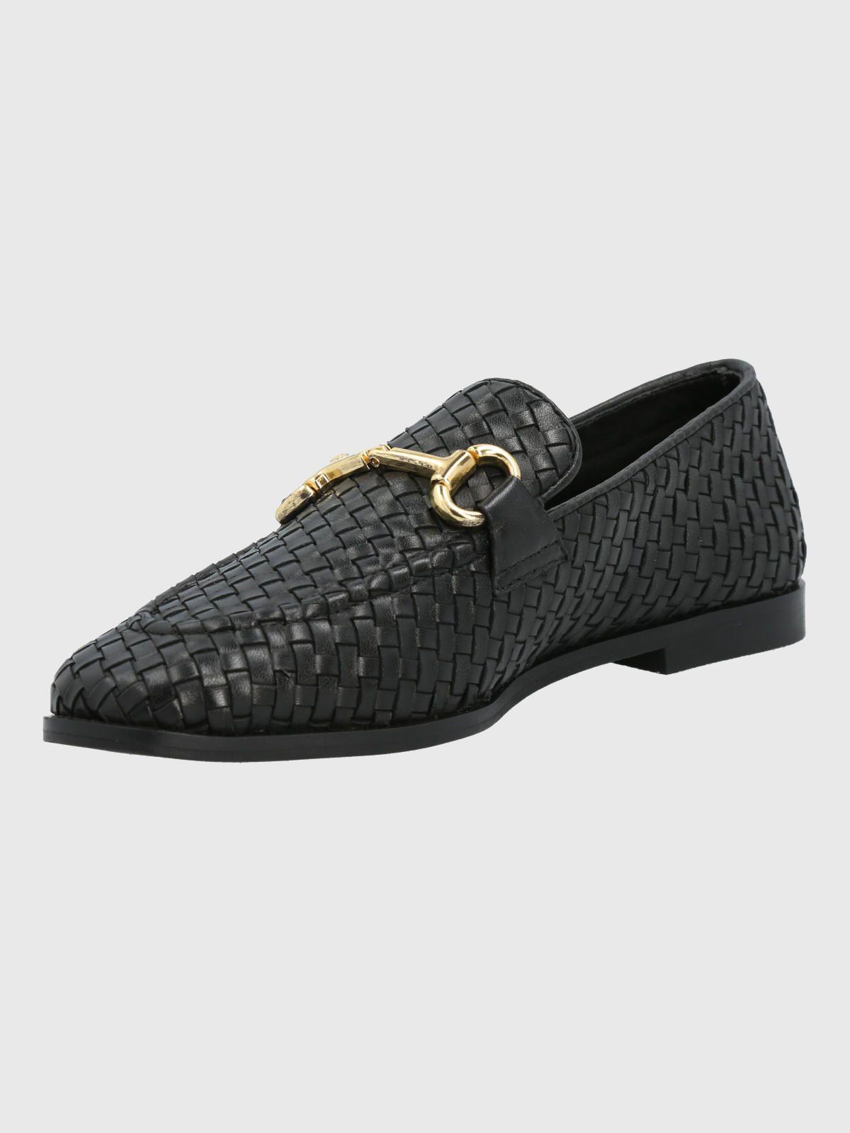 Mocasin Cuero Mujer Feels Negro-4
