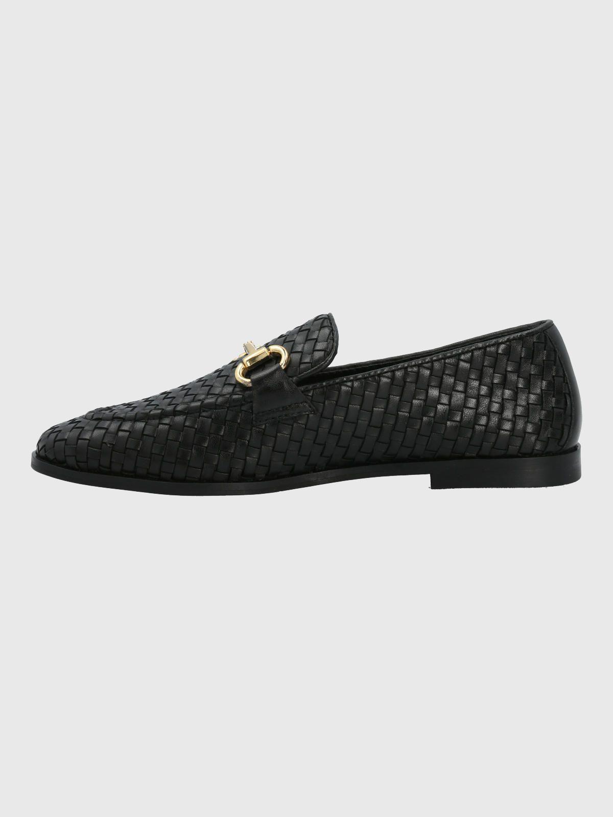 Mocasin Cuero Mujer Feels Negro-5