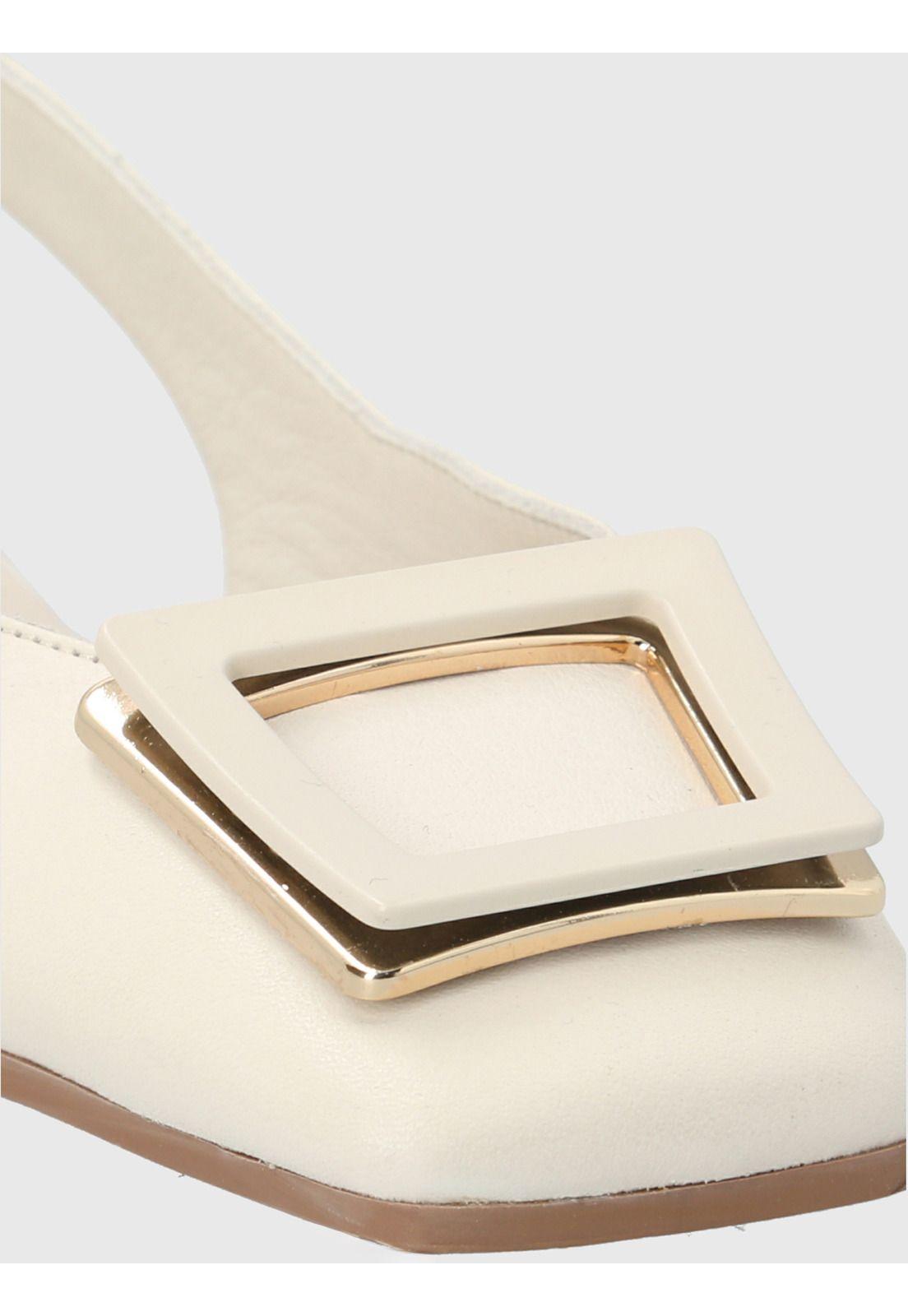 Zapato Cuero Blanco Mujer Gavia -6