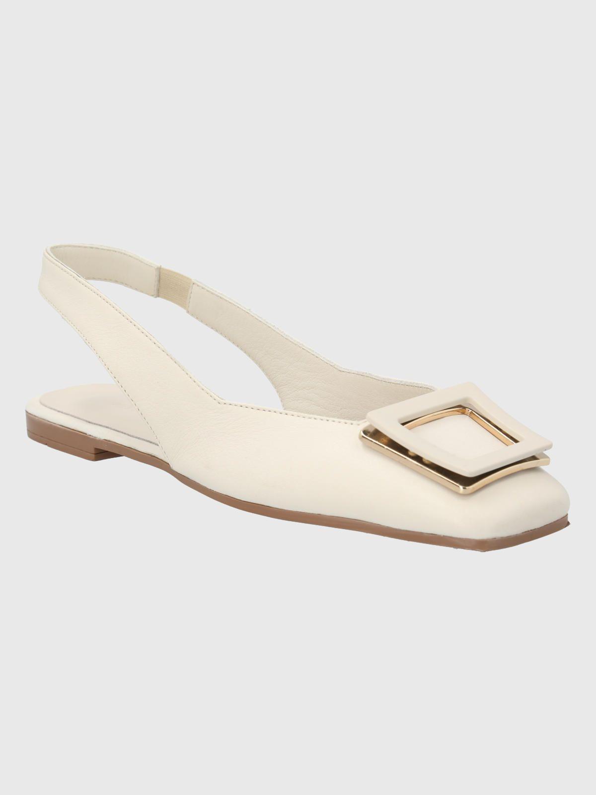 Zapato Cuero Blanco Mujer Gavia -0