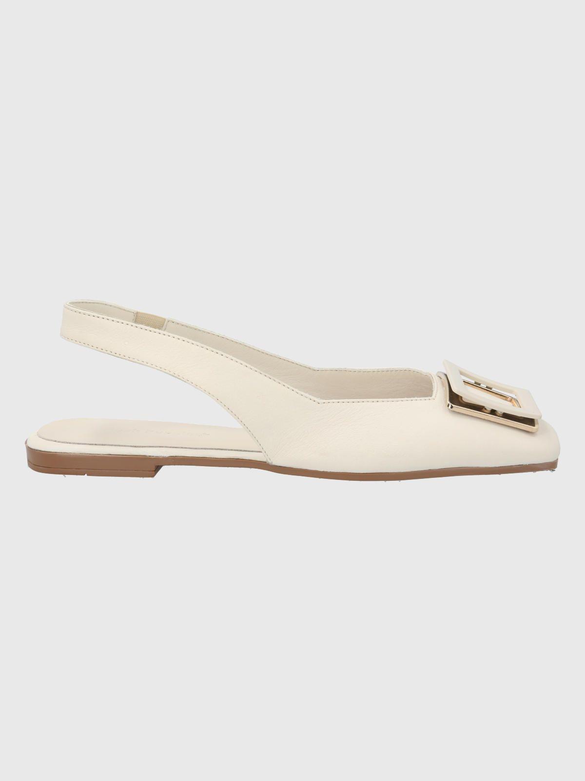 Zapato Cuero Blanco Mujer Gavia -1
