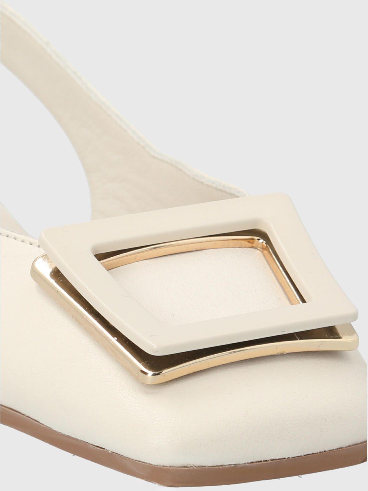 Zapato Cuero Blanco Mujer Gavia -6