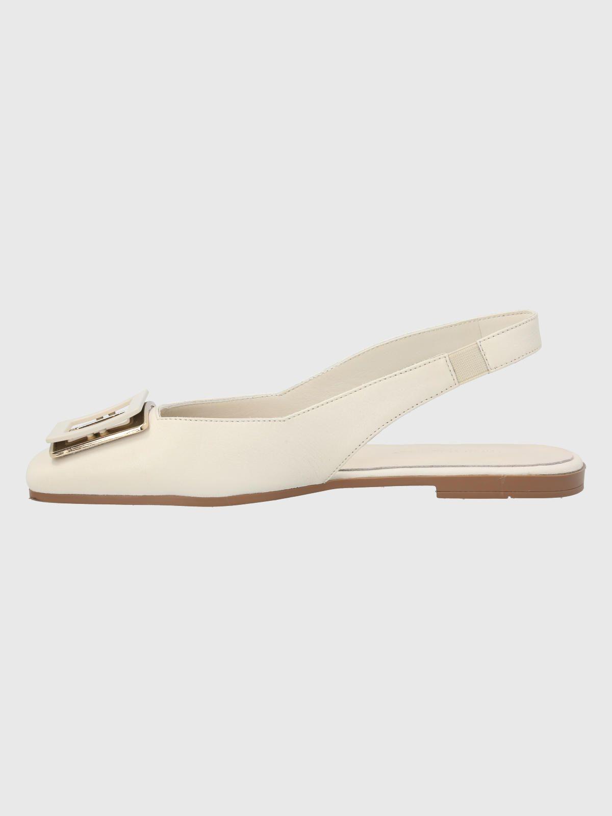 Zapato Cuero Blanco Mujer Gavia -4