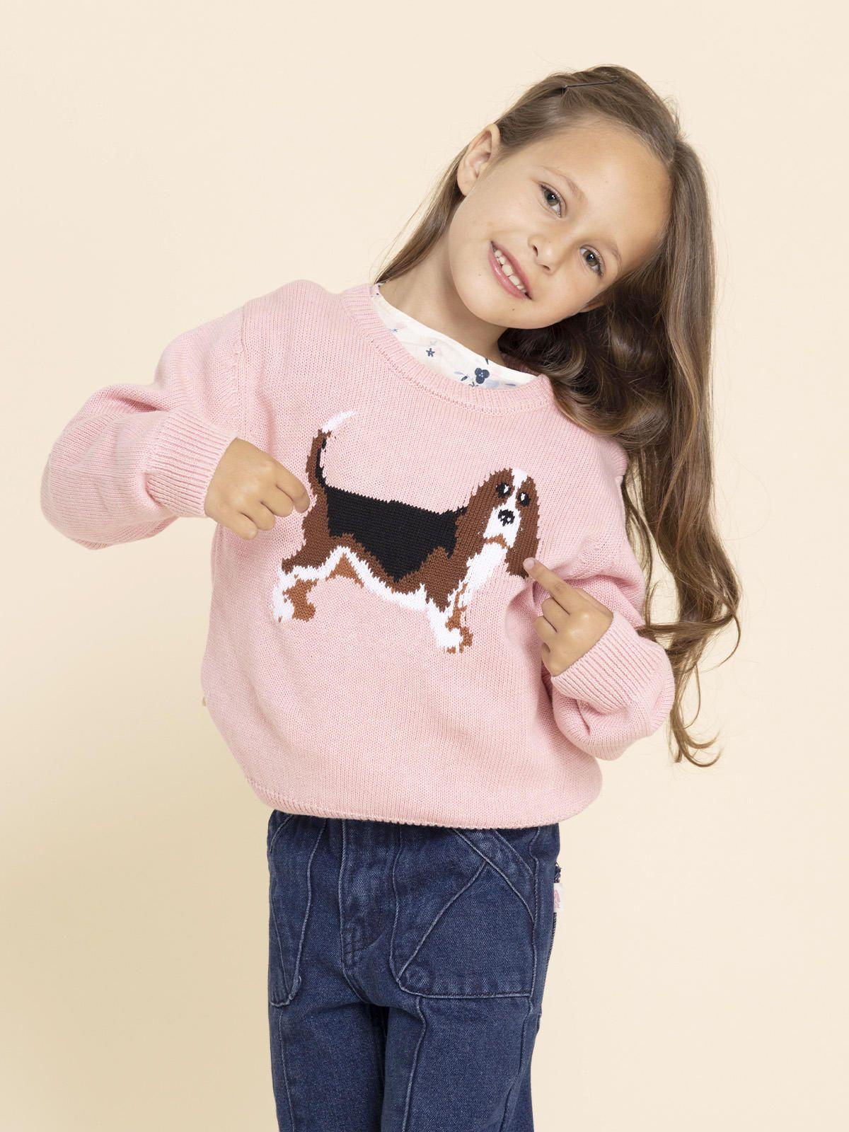 Chaleco Basset Niña Rosado-3