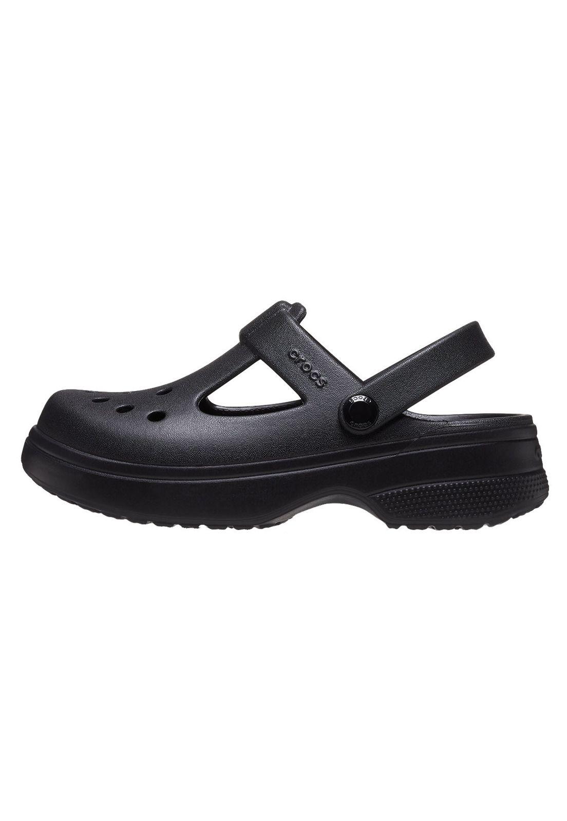 Zueco Crocs Niño Mary Jane Clog K Negro-1