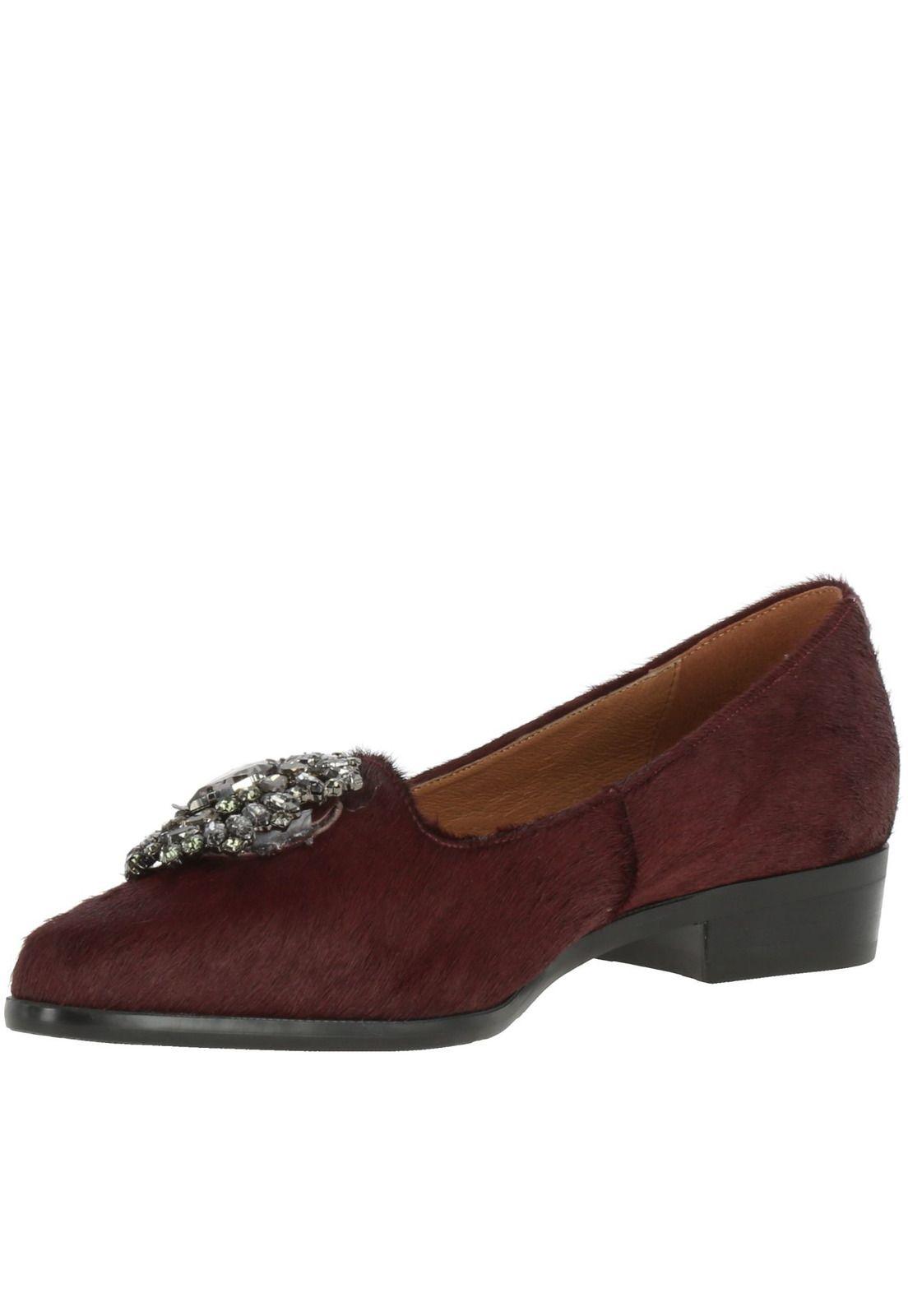 Zapato Mujer Cuero Merane Burdeo-1