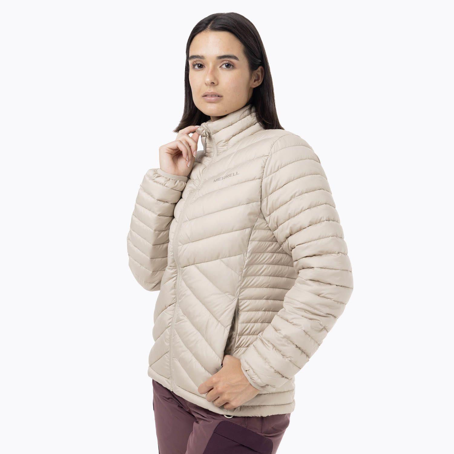 Parka Mujer Full Zipper Beige-3