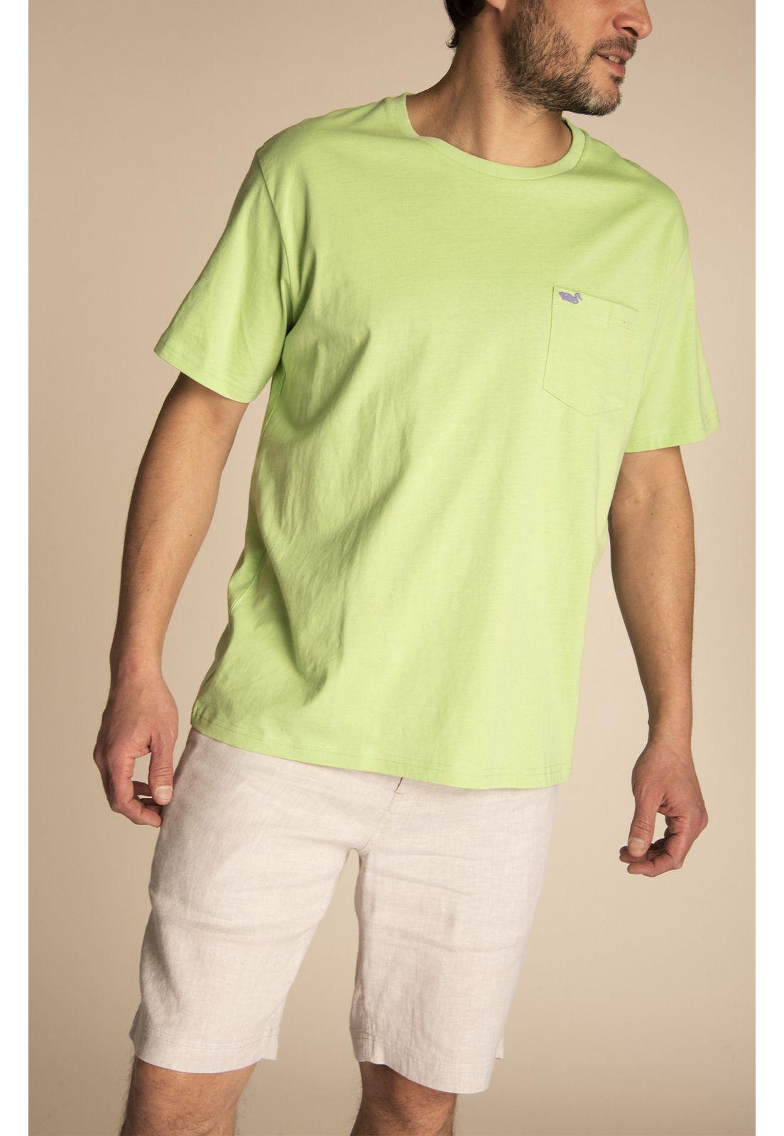 Polera Algodón Orgánic Hombre Nicepocket Verde-6