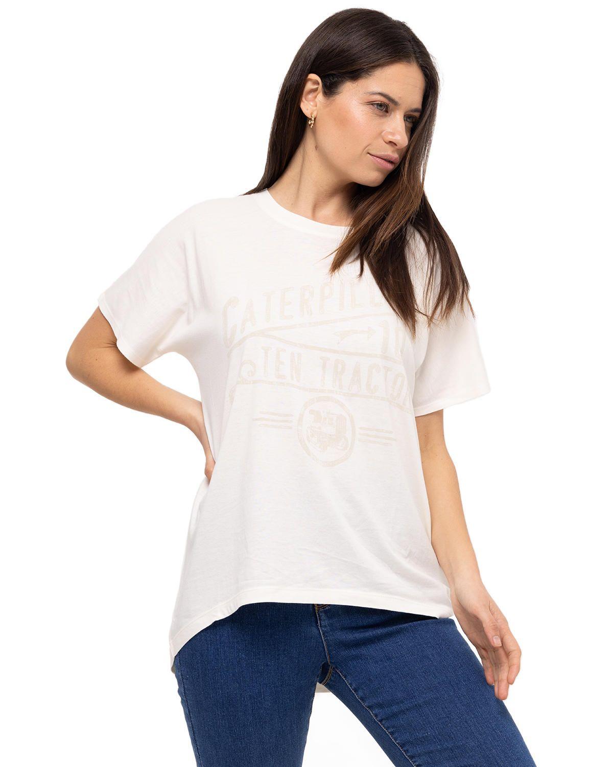 Polera M/C W Slouchy Dolman Tee Blanco Mujer-0