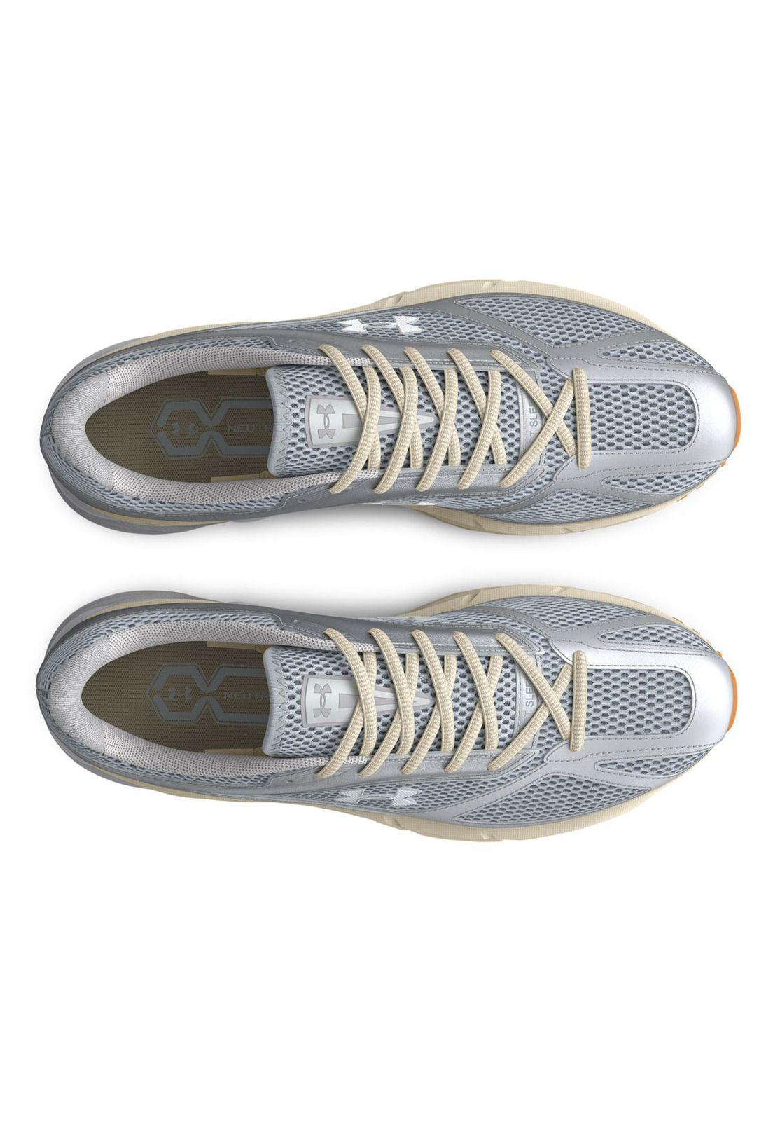 Zapatillas UA Apparition unisex plateadas-4