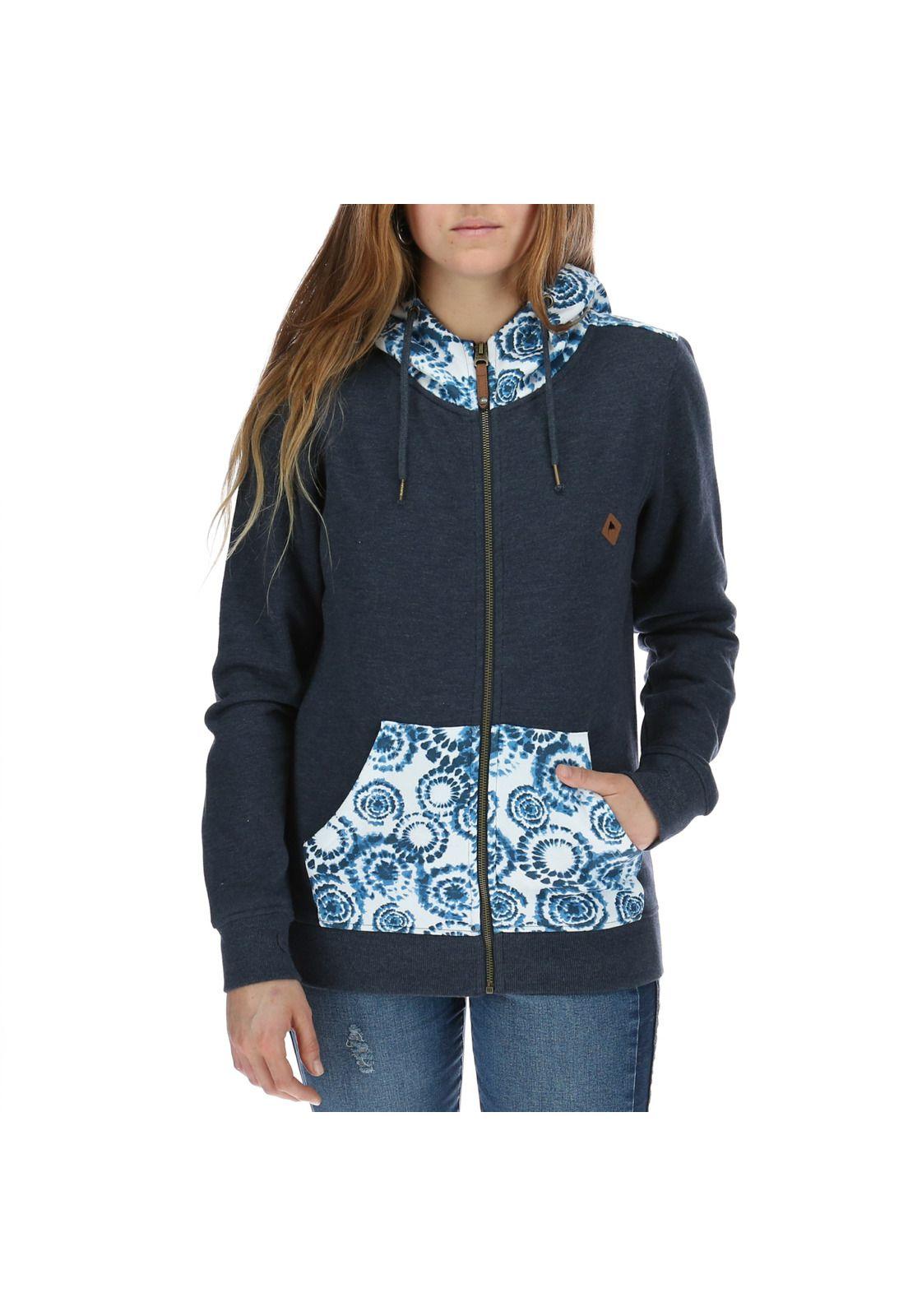 Poleron  Mujer Forest Fz Azul Oscuro-0
