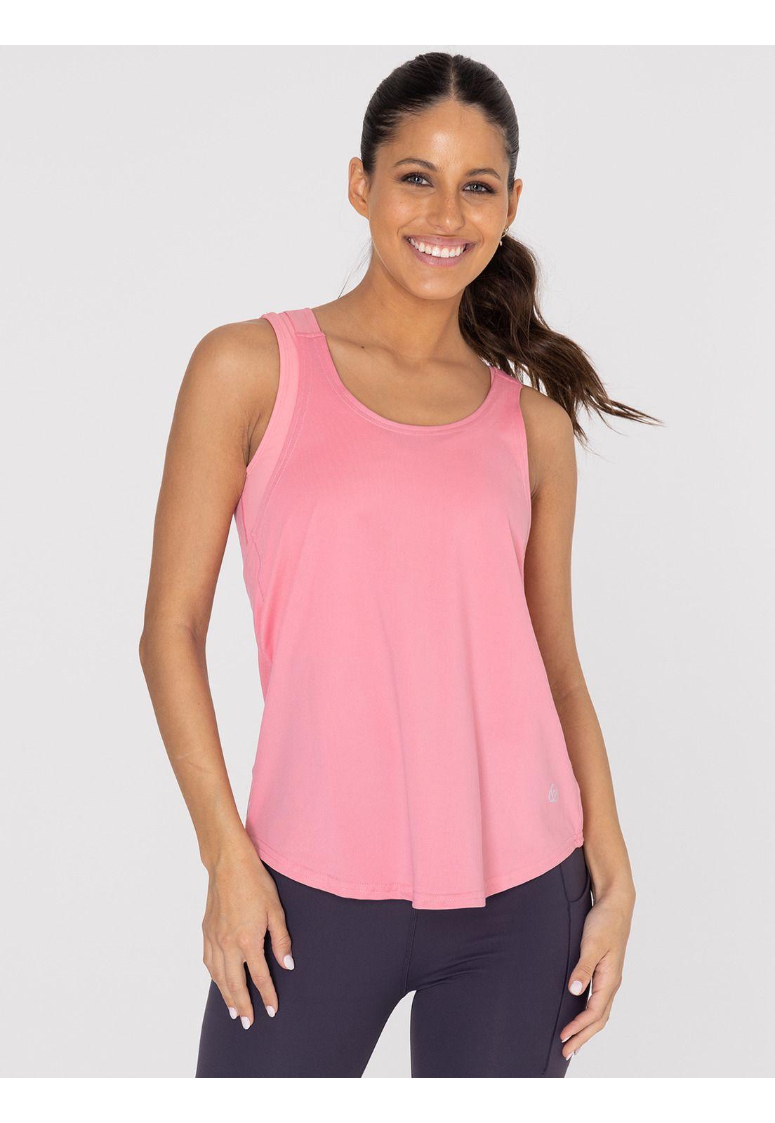 Polera deportiva Mujer Training Tank Rosada-0