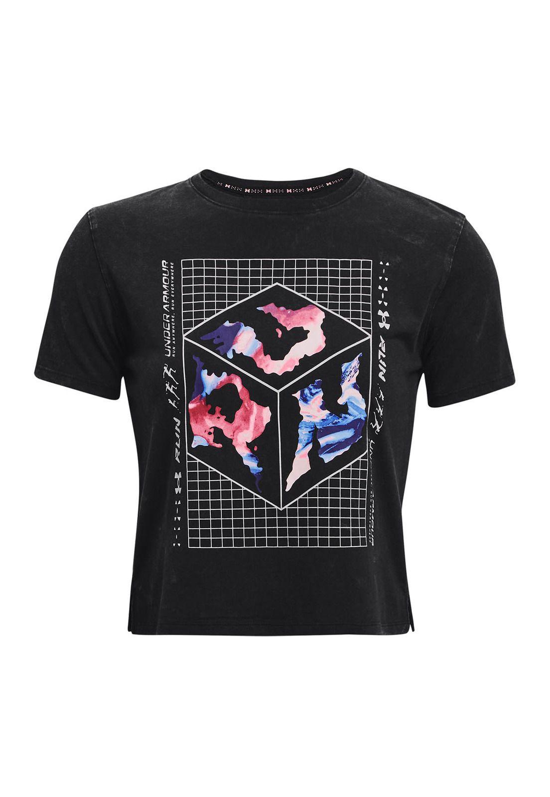 Polera manga corta RunAnywhere mjer Negro-0