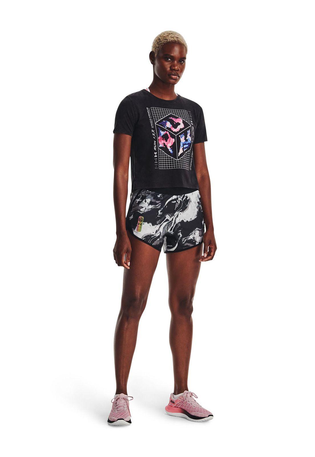 Polera manga corta RunAnywhere mjer Negro-5