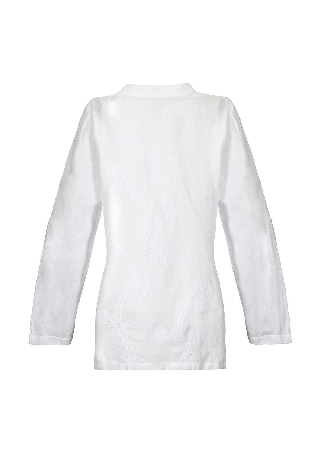 Vestido Lino Orgánico Mujer Debora Blanco-1