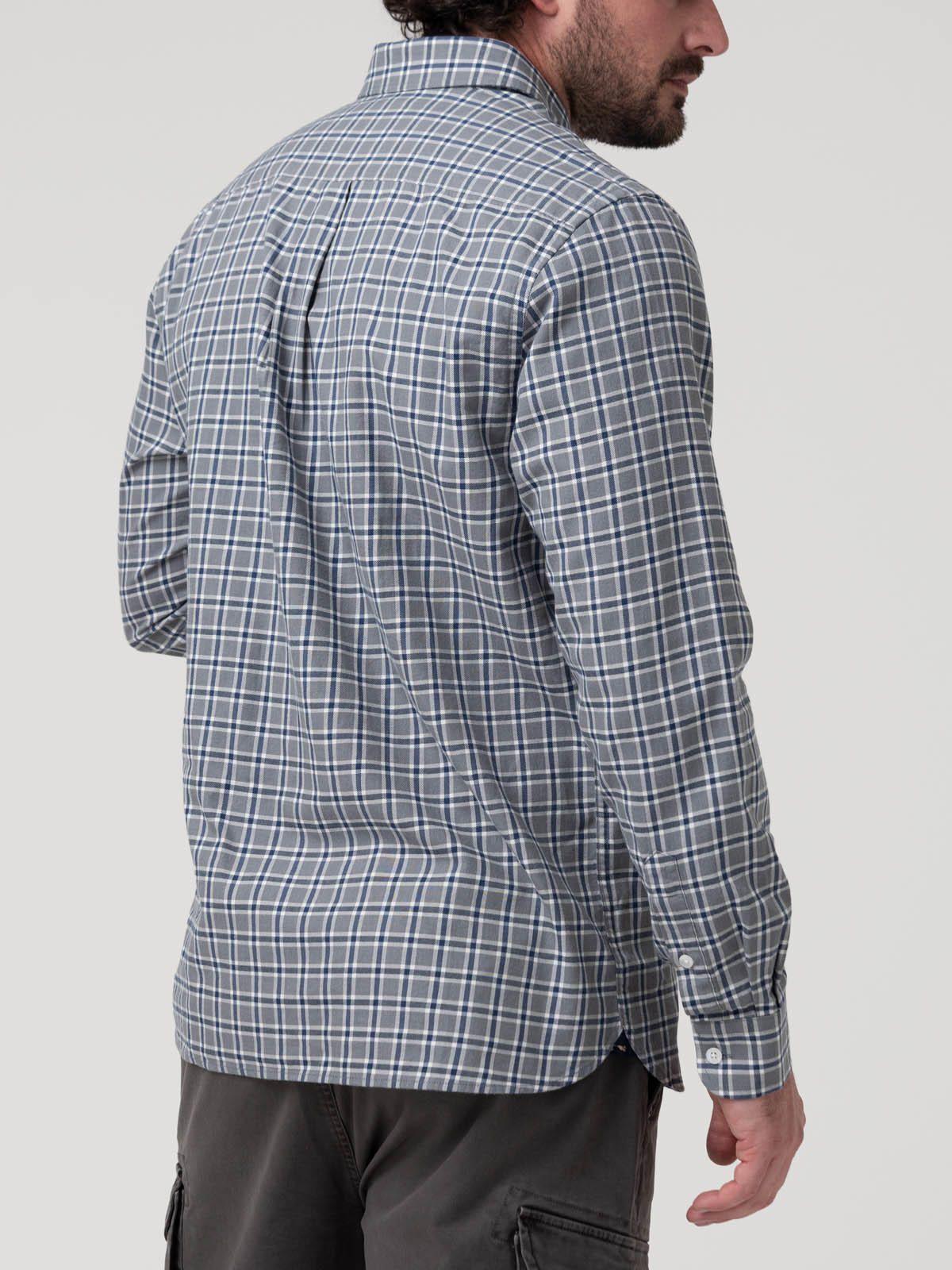 Camisa Algodón Hombre Wool Azul-5