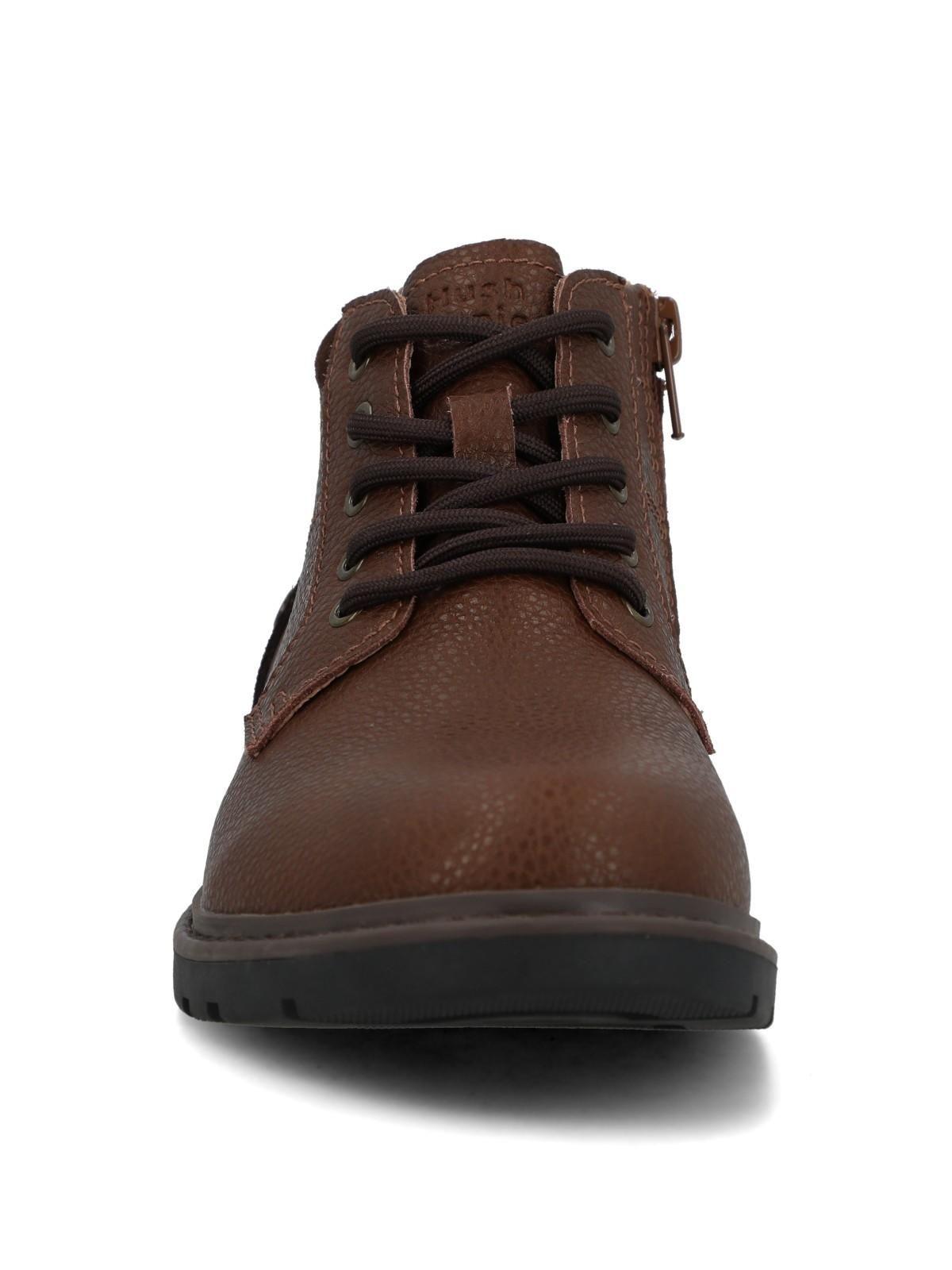 Botin Cuero Niño Tico Café Oscuro-3