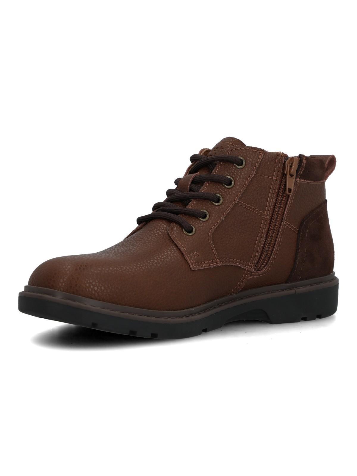 Botin Cuero Niño Tico Café Oscuro-5