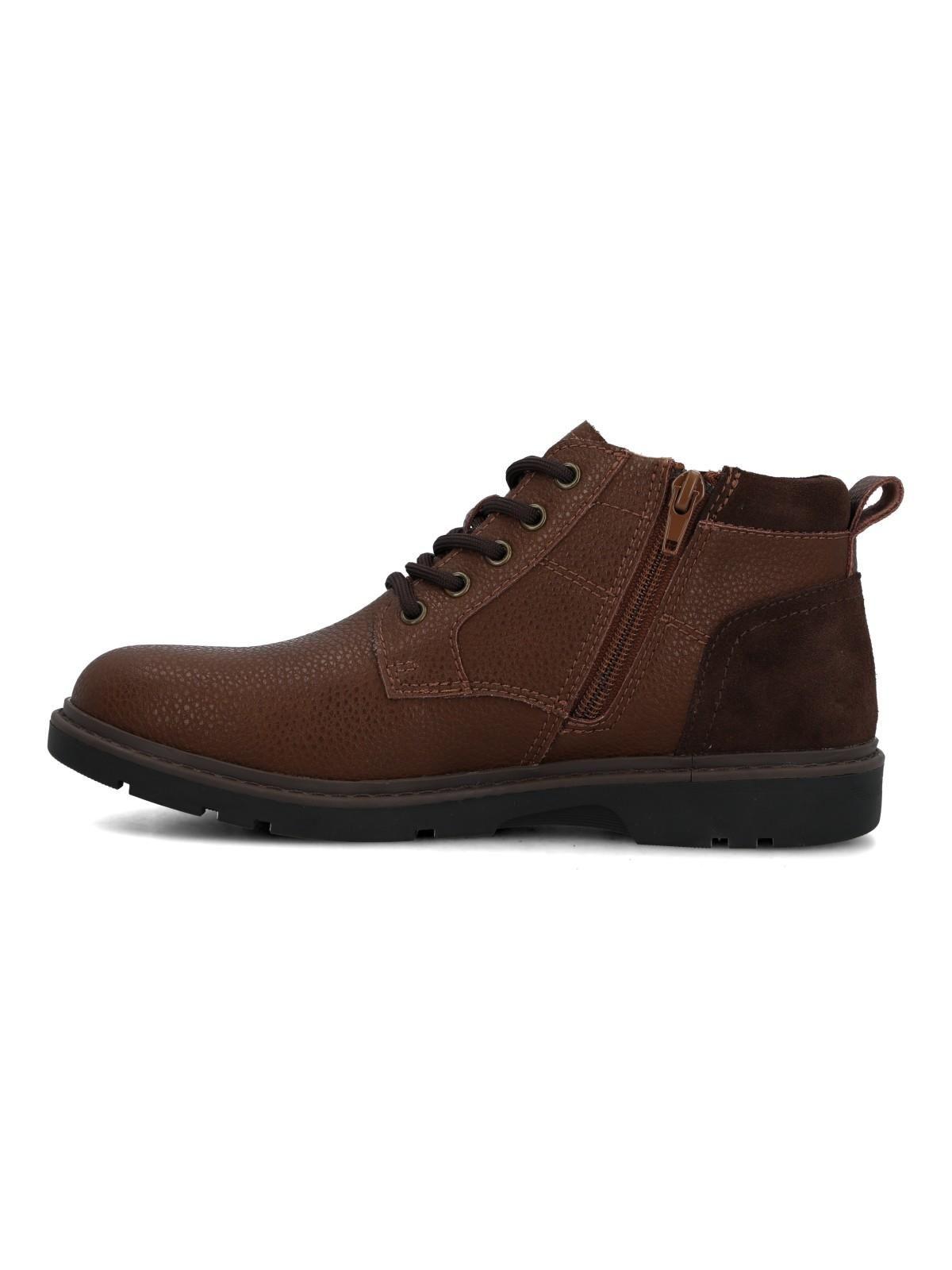 Botin Cuero Niño Tico Café Oscuro-4