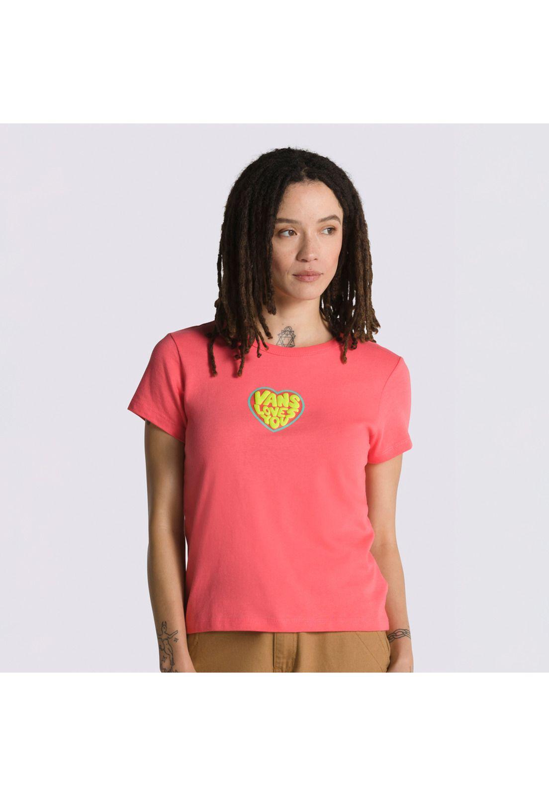 Polera Manga Corta Love Is Kind Mini Rosa Mujer-0