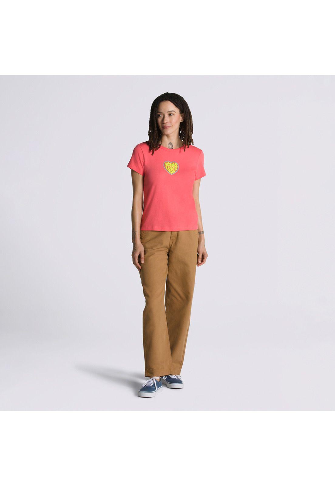 Polera Manga Corta Love Is Kind Mini Rosa Mujer-3